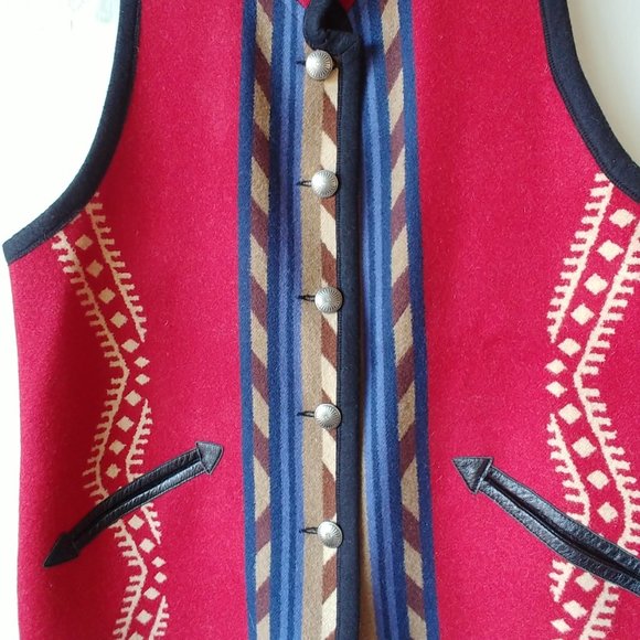 Native Jackets, etc. Reversible Rim Rock Sierra Pendleton Wool Vest - Picture 3 of 16